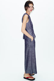 Pantalon-culotte taille haute ensemble