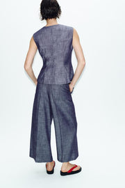 Pantalon-culotte taille haute ensemble
