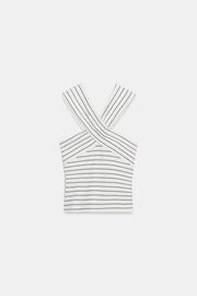 Top croisé bouclé