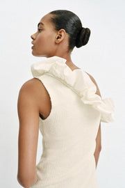 Top bouclé asymétrique