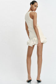 Robe contrastée en bouclé