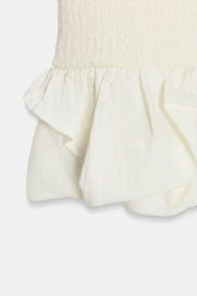 Robe contrastée en bouclé