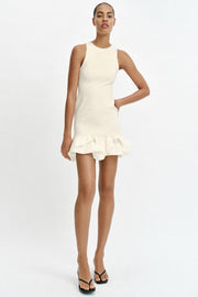 Robe contrastée en bouclé