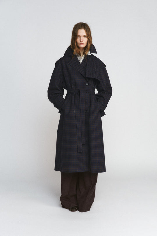 Trench à carreaux ZW Collection Édition limitée
