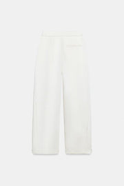 Pantalon coupe barrel satiné