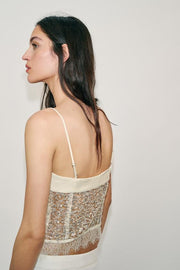 Top corset à sequins