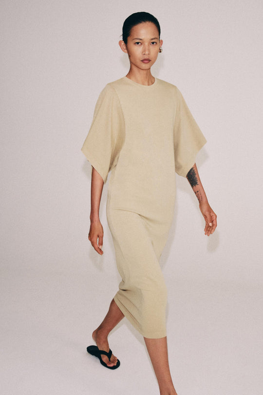 Robe midi en coton