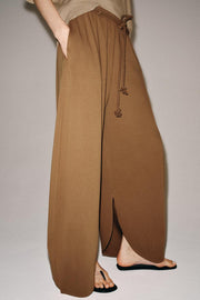 Pantalon coupe ballon en coton épais