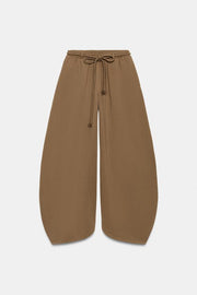 Pantalon coupe ballon en coton épais