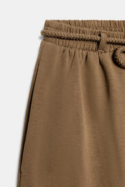 Pantalon coupe ballon en coton épais