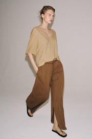 Pantalon coupe ballon en coton épais