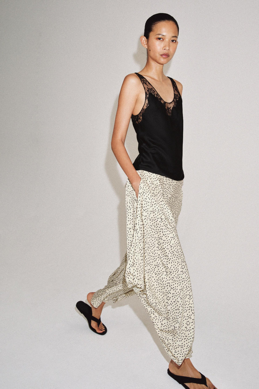 Pantalon imprimé drapé ZW Collection