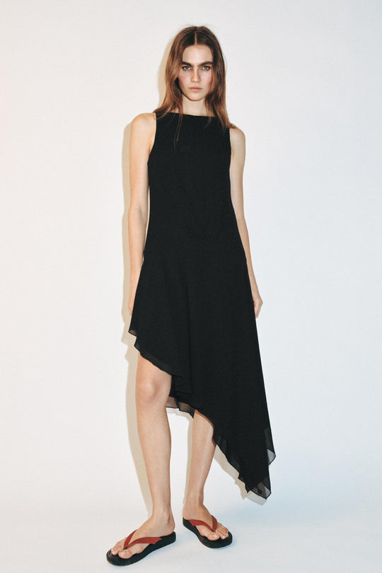 Robe midi asymétrique