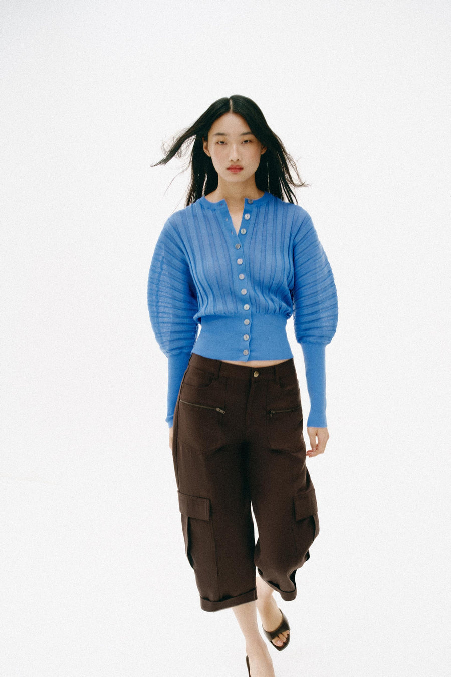 Pantalon cargo capri