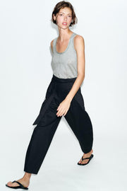 Pantalon paperbag avec ceinture