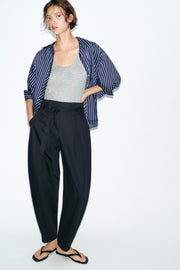 Pantalon paperbag avec ceinture
