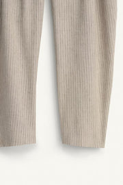 Pantalon à rayures en mélange de lin Édition limitée