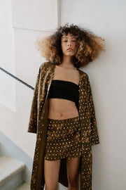 Veste longue kimono à sequins