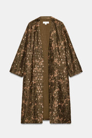 Veste longue kimono à sequins