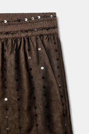 Pantalon fluide à sequins