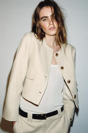 Blazer en tissu texturé