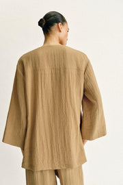 Veste d’ensemble croisée à fentes latérales