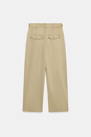 Pantalon taille basse à passants latéraux