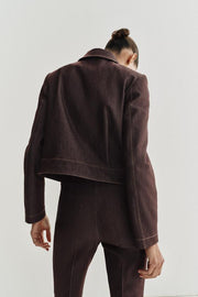 Veste courte à poches à rabat