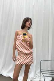 Robe bustier à pois