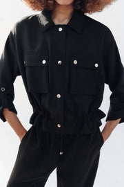 Veste safari à manches retroussées