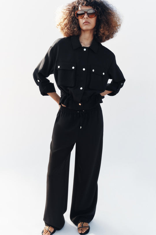 Veste safari à manches retroussées