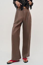 Pantalon droit 100 % lin