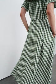 Robe chemise à carreaux vichy ZW Collection