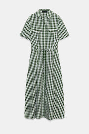 Robe chemise à carreaux vichy ZW Collection