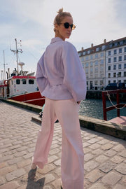 Blouson en lin à manches bouffantes