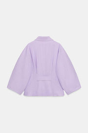 Blouson en lin à manches bouffantes