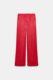Pantalon droit en jacquard