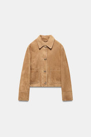 Veste 100 % cuir suédé ZW Collection Édition limitée