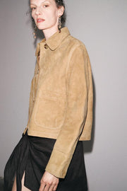 Veste 100 % cuir suédé ZW Collection Édition limitée