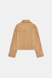 Veste 100 % cuir suédé ZW Collection Édition limitée