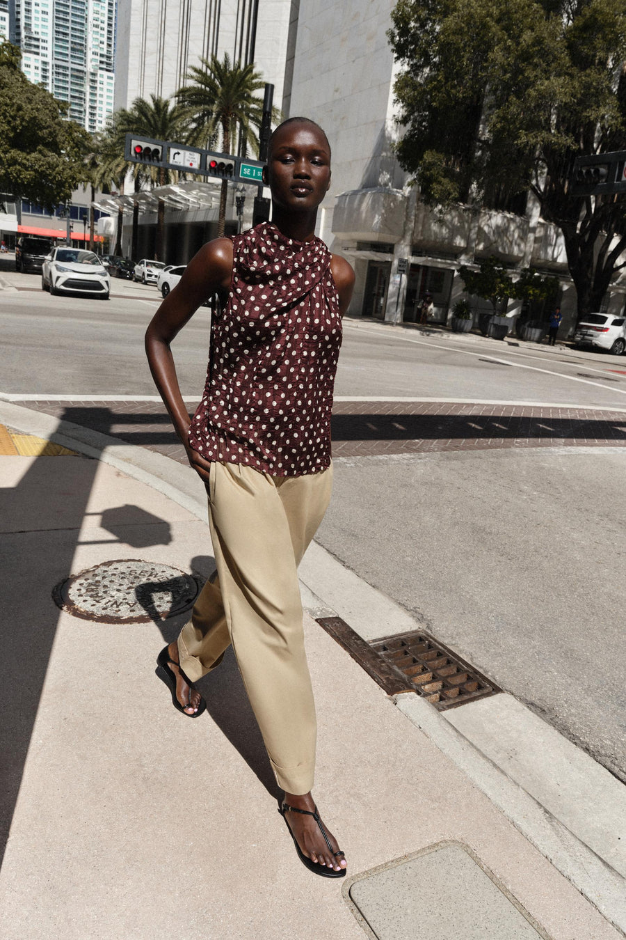 Blouse à pois