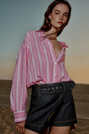 Jupe-culotte Z1975 croisée avec ceinture