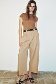 Pantalon coupe barrel ample