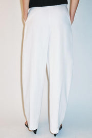 Pantalon en popeline à pinces