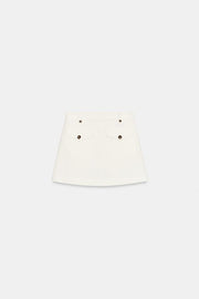 Jupe-culotte en tissu texturé