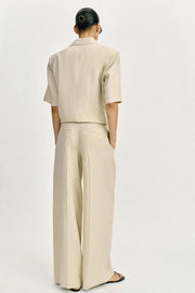 Pantalon large en lin
