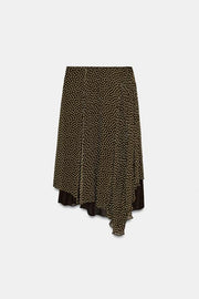 Jupe asymétrique à pois ZW Collection