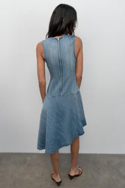 Robe en denim TRF asymétrique