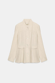 Veste cintrée à épaulettes en lin