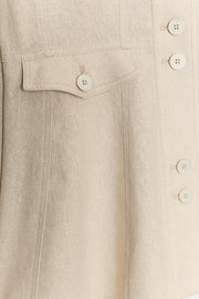 Veste cintrée à épaulettes en lin